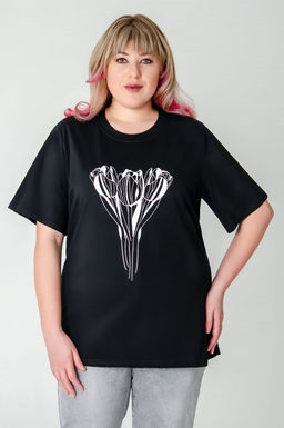 Арт. 3-1152 Футболка женская 50-58 (5 шт) Цвет:черный - Калинка фото 10