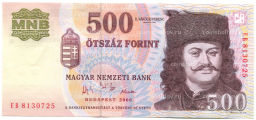 Банкнота 500 форинтов 2006 года Венгрия