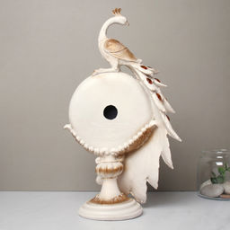 Часы статуэтка Павлин 35 см / 9024A /уп 16/белый - Галеонтрейд фото 5