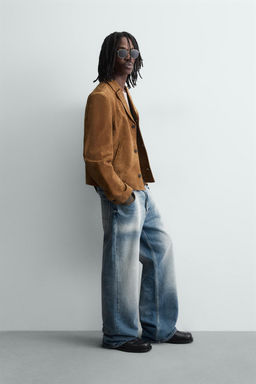 LEATHER SPLIT SUEDE JACKET - Zara фото 4