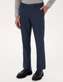 Lacivert Ekstra Slim Fit Kuma_ Pantolon