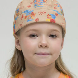 PELICAN, кепка (модель без козырька) для девочек, Бежевый