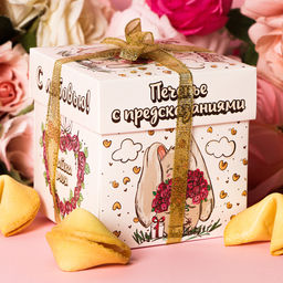 Печенье с женскими предсказаниями, 35 г, Зайка, 5 шт., 35 г