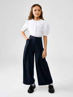 ACOOLA / Брюки детские для девочек Teacher черный-синий фото 8