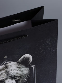 Пакет подарочный ламинированный «Мужской выбор», чёрный, 26×12×32 см