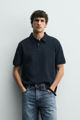 POLO REGULAR FIT ESTRUCTURA / Marino - Zara фото 2