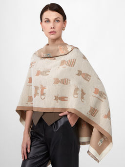 в составе ШЕРСТЬ и КАШЕМИР Большой, мягкий, теплый однотонный двусторонний палантин. - Tantino фото 4