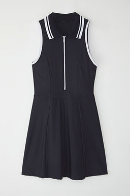 Trendyolmilla Lacivert Micro Kumas Fermuar ve Biye Detayl? Tenis Orme Spor Elbise THMSS25EL00005  фото 5