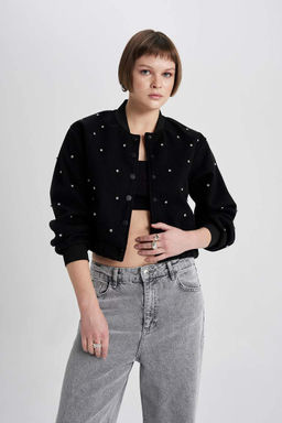 Штамп с круглым вырезом стандартной посадки - Defacto фото 3