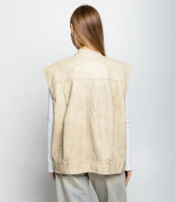 Жилет #КТ6366, светло-бежевый - Dommod фото 3