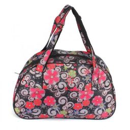 Сумка дорожная Дизайн-Фитнес (малый) -Xtreme, 1отд, 1внеш карм, черный/радуга (цветы) 240169 - Bobo фото 2