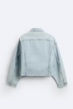 CROPPED FIT DENIM JACKET - Zara фото 8