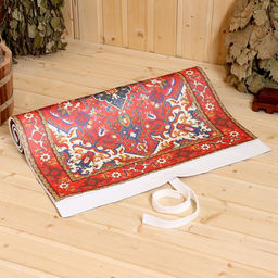 Коврик - лежак для бани и сауны «Ретро», 150×50 см, шерсть, полиэстер, «Добропаровъ»