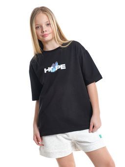 Футболка с принтом для девочки 22-9009 черный - Mini maxi фото 10