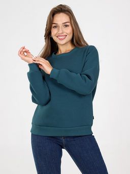 Свитшот женский из футера с начесом Петроль - Амавес-текстиль фото 10