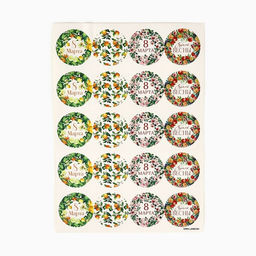 Цена за 2 шт. Набор наклеек для подарков 8 марта, 40 шт., 4?4 см