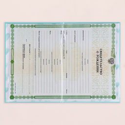 Папка под свидетельство о рождении Для мальчика голубой фон, А5 - Дарим Красиво фото 5