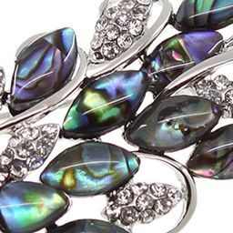 Брошь перламутр Павлин гелиотис, с длинным хвостом - Agat77 фото 2