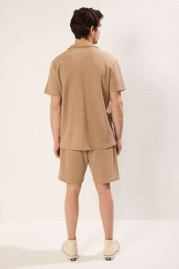 TRENDYOL MAN Gri Regular Fit Waffle Sortlu Orme Pijama Tak?m? TMNSS25PT00004 - Trendyolmilla фото 5