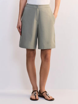 Шорты из вискозы и хлопка с отворотами ZR2605012116-150 / Zarina