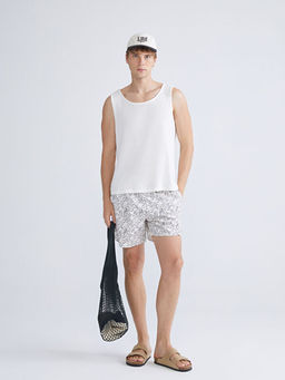 K?sa Boy Desenli Erkek Deniz ?ortu