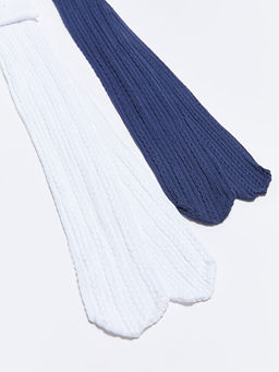 Kendinden Desenli K?z ?ocuk K?lotlu ?orap 2li