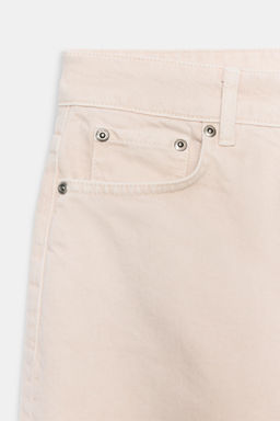 JEANS ZW COLLECTION TAPERED TIRO MEDIO / Blanco / Rosa - Zara фото 8
