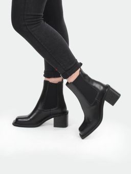 01-E21B-1A BLACK Ботинки демисезонные женские (натуральная кожа, байка) - Фабричный китай фото 5