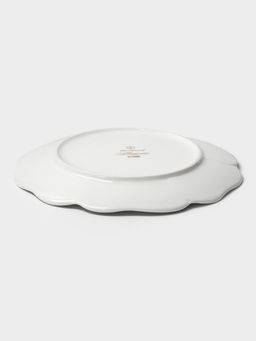 Тарелка десертная WY Bloomware. d=20 см, фарфор, белая, зелёная