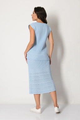 ЗЛАТА Юбка И 017/голубой