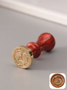 Печать для сургуча с пластиковой ручкой «Венок с буквой L», 2.5×2.5×6.3 см