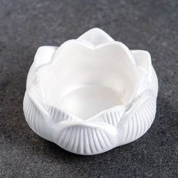 Подсвечник на 1 свечу Цветок Лотос, гипс, перламутр, 8?8?4 см - Хорошие сувениры фото 2