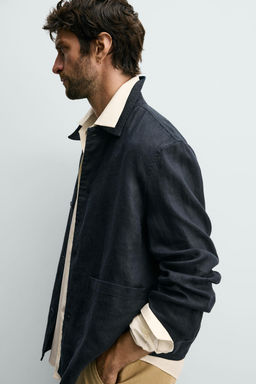 POLO PUNTO REGULAR FIT 100% LINO / Marino oscuro - Zara фото 22