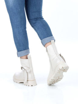 04-M3-L813 BEIGE Ботинки зимние женские (натуральная кожа, натуральный мех)