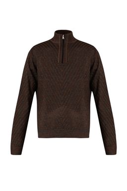 TRENDYOL MAN Kahverengi Slim Fit Dar Kesim Yar?m Bal?kc? Yaka Fermuarl? Triko Kazak TMNAW23KZ00175 - Trendyolmilla фото 6