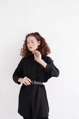 Базовая удлинённая рубашка свободного силуэта - Martichelli фото 16