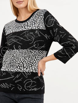 джемпер женский с рукавом 3/4 и с принтом - Glenfield фото 4