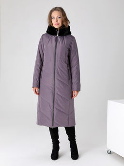 23409 Пальто серо-сиреневый