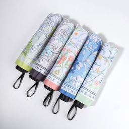 Зонт механический «Орнамент», эпонж, 4 сложения, 8 спиц, R=47/55 см, d=94 см, МИКС