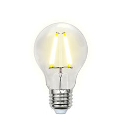 LED-A60-8W/NW/E27/CL PLS02WH Лампа светодиодная. Форма "A", прозрачная. Серия Sky. Белый свет. Картон. ТМ Uniel