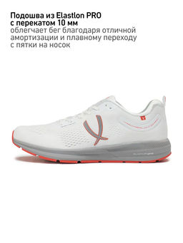 Кроссовки беговые JOGEL Hyperlight 2.0 White/grey/red  фото 17