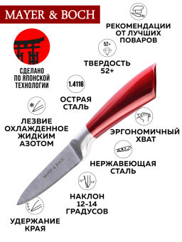 31411 Нож для очистки на блистере 20,5см.MB (х72) - Mayer&boch фото 4
