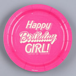 Цена за 10 шт. Тарелка бумажная Happy Birthday, girl Кукла, 18 см - Страна карнавалия фото 2