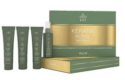 OLLIN Keratine Royal Treatment Набор (шампунь 100мл/ бальзам 100мл/ сыворотка 100мл/ блеск 100мл)