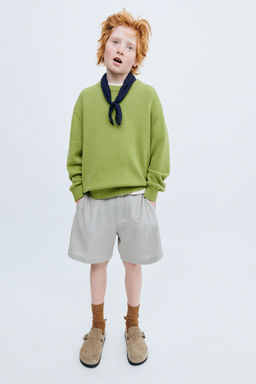 STORIESZ - JERSEY PUNTO CON ALGOD?N Y LINO / Verde - Zara фото 4