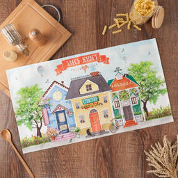 Полотенце кухонное Любимый дом 40х73 см, 100% хлопок, саржа 190 гр/м2