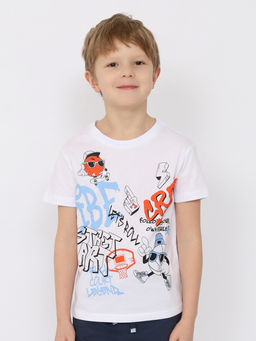 CRB wear/CSKB 63740-20-391 Футболка для мальчика,белый/Ex.Cherubino
