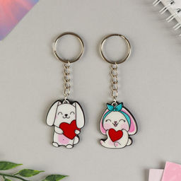 Цена за 2 шт. Брелок для ключей парный «Моей любимке», акриловый, 13,3 х 8