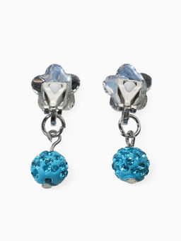 Цена за 2 шт. Серьги клипсы детские «Выбражулька. Шамбала и звездой кристалл», голубые