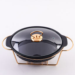 7453-1 Мармит 1 л с подставкой с крыш фарфор/стекло/металл MB (х4) - Mayer&boch фото 2